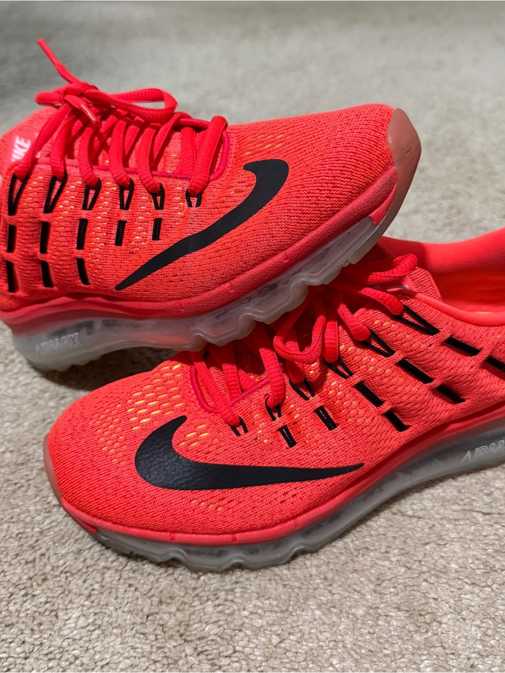 Nike Kids Neon Orange and Black Air Max Sneaker